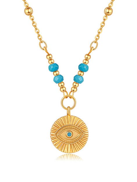 Women's Gold Evil Eye Necklace