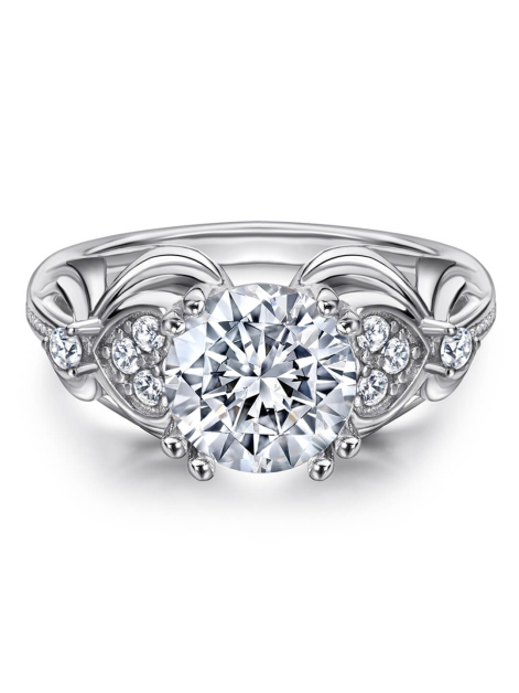 Round Moissanite Ring For Women