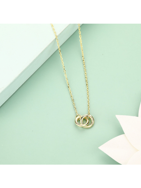  Personalized Engravable Double Ring Necklace For Her