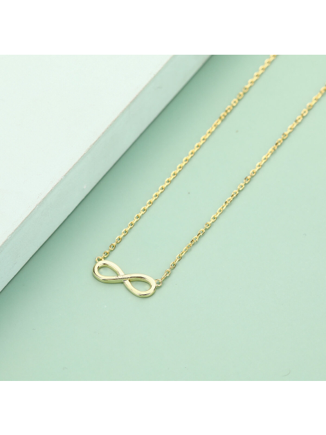 14K Gold Plated Personalized Engravable Infinity Necklace