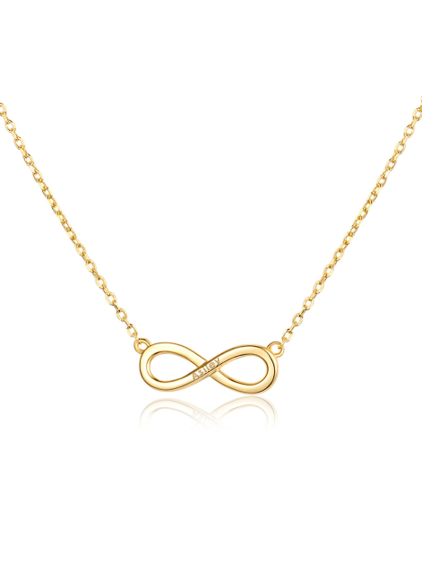 14K Gold Plated Personalized Engravable Infinity Necklace