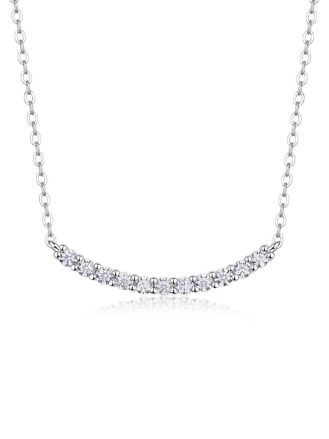 ASILEY Moissanite Smiley Chain Necklace