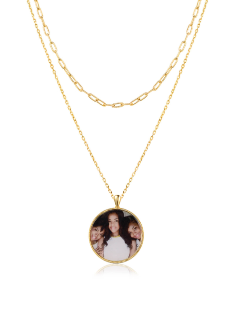 Personalized Photo Layered Necklace