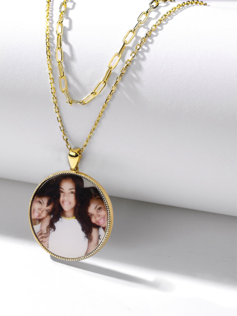 Personalized Photo Layered Necklace