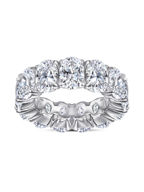 Classic Oval Cut Moissanite Wedding Bands