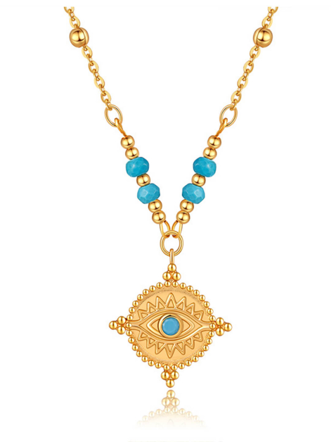 Gold Evil Eye Necklace For Women