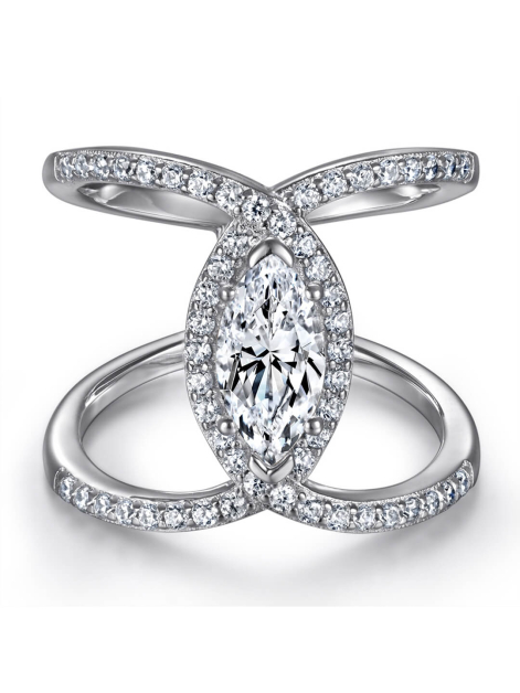 Marquise Cut Moissanite Ring 