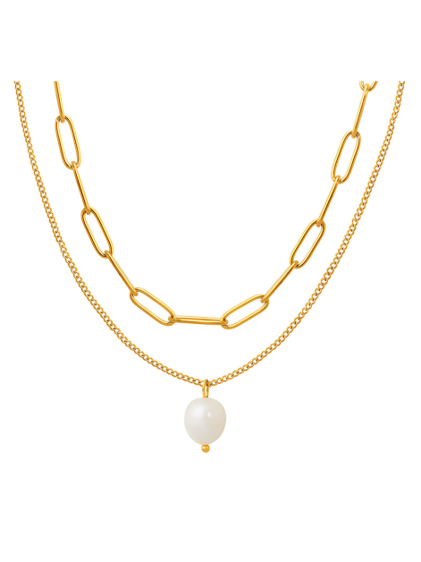 Pearl Pendant Multilayer Necklace