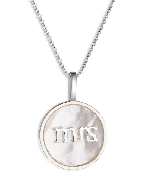 Personalized White Shell Name Pendant Necklace