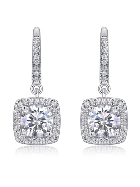 Round Cut Moissanite Earrings