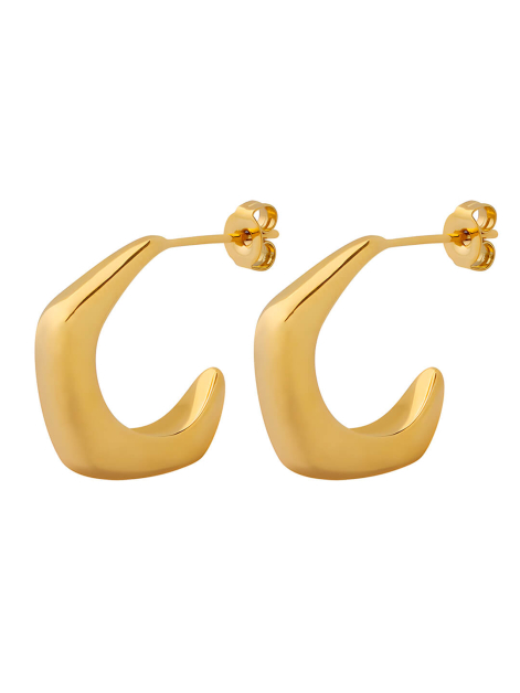C-Shaped Design Earrings