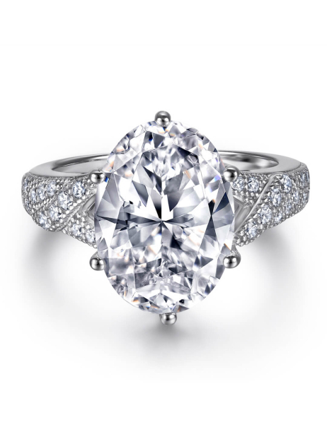 Oval Cut Moissanite Ring For Women