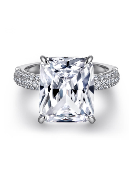 Radiant Cut Moissanite Ring For Women 