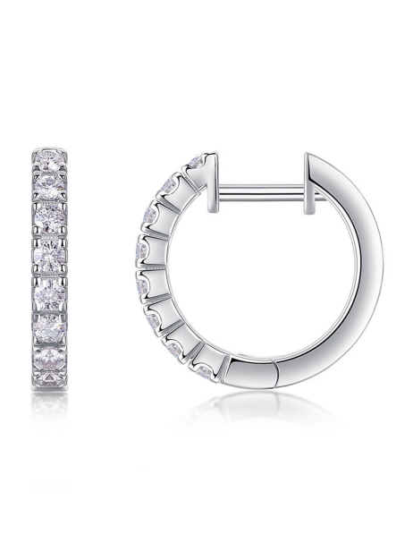 ASILEY Moissanite 0.56CTW Hoop Earrings