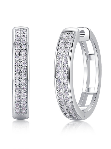 ASILEY Moissanite Hoop Earrings For Women