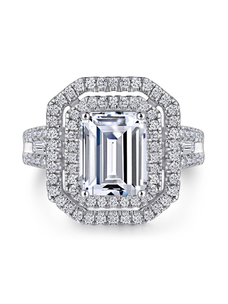 Emerald Cut Moissanite Ring For Women