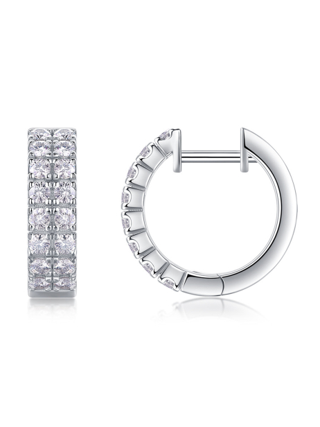 ASILEY Moissanite 1.12CTW Huggie Earrings