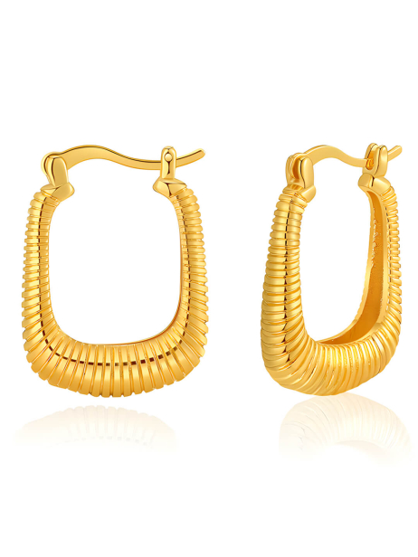 Vintage Hoop Twisted Earrings